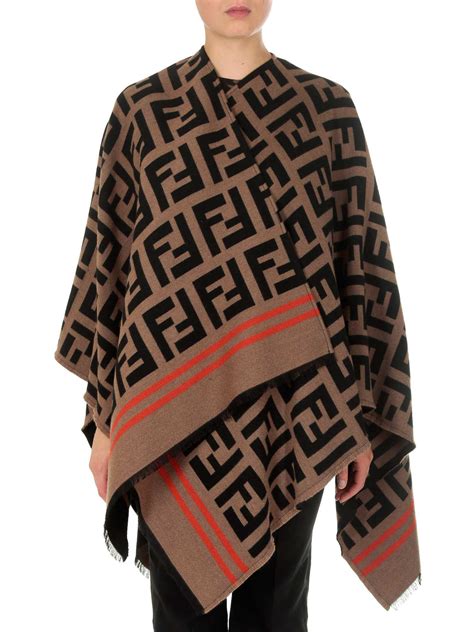 fendi poncho womens|fendi silk scarf women's.